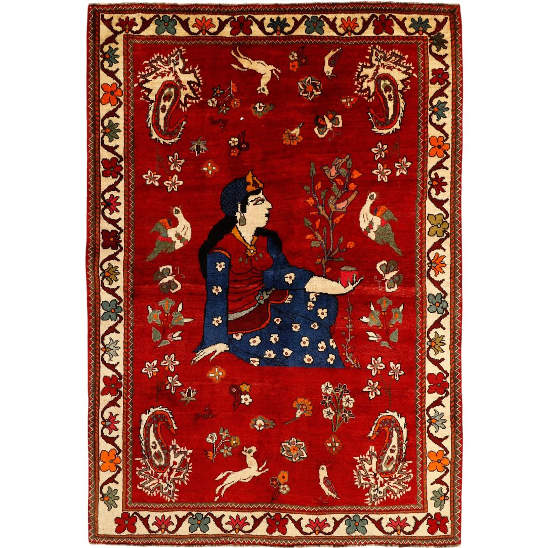 Kashghai Old Figural 180x263cm
