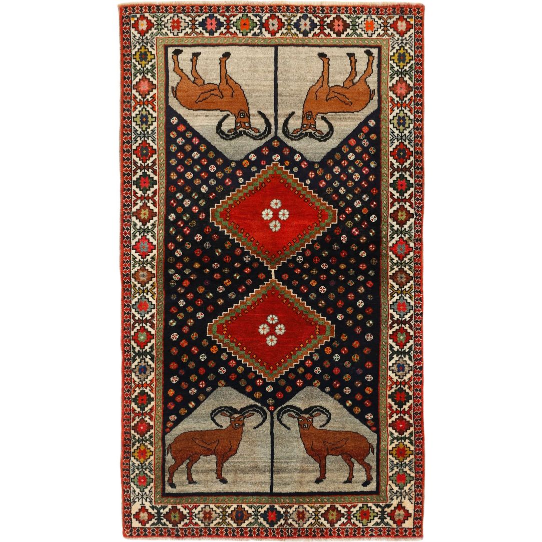 Kashghai Old Figural 113x208cm